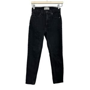 Everlane Womens Size 23 Crop The Original Cheeky Jean Organic Cotton Black New